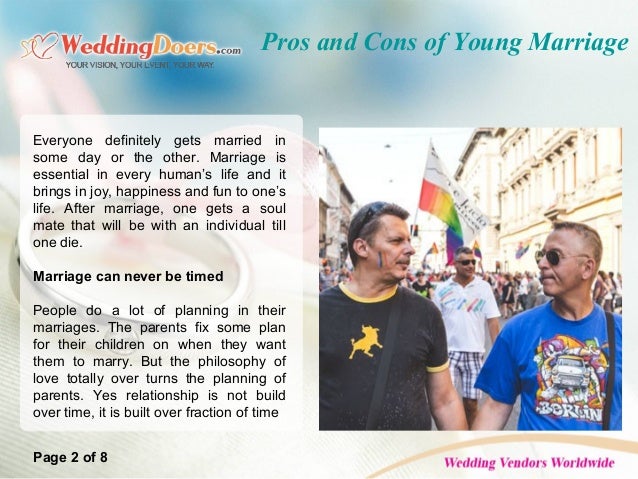 Pros and cons of marrying young